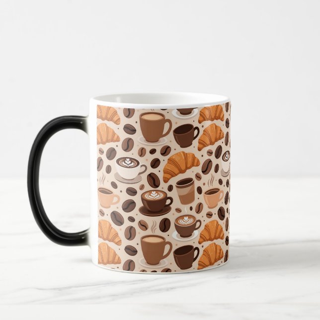 Modern Coffee Aesthetic Pattern Color Morph Mug (Left)