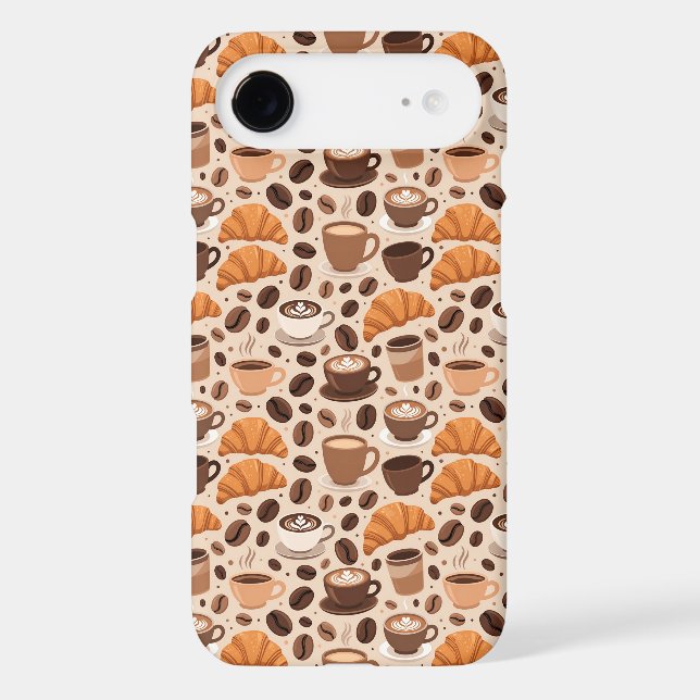 Modern Coffee Aesthetic Pattern Iphone Case (Back)