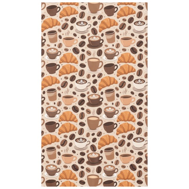 Modern Coffee Aesthetic Pattern Tablecloth (Front)