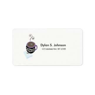 Modern Coffee and Napkin Design Label