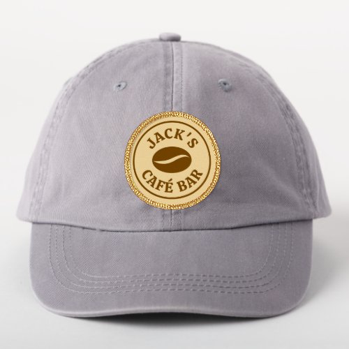 Modern coffee bean logo patch for new business