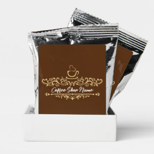 Modern Coffee cafe welcome logo shop Personal name Drink Mix