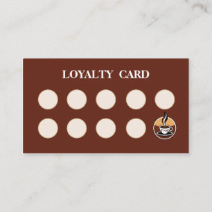 Modern coffee chalkboard folded loyalty stamp card