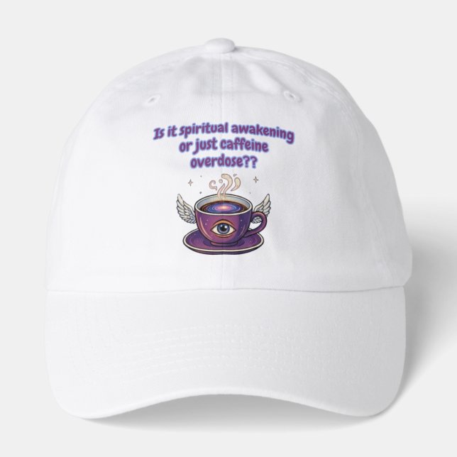 Modern Coffee Humor - caffeine overdose Hat (Front)