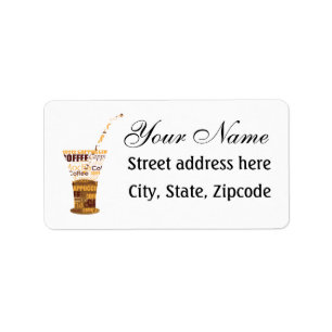 Modern Coffee Illustration Label