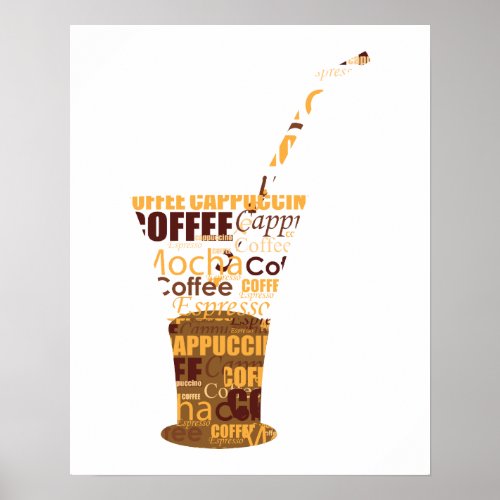 Modern Coffee Illustration Poster
