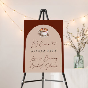 Modern Coffee Love is Brewing Bridal Shower Foam Board