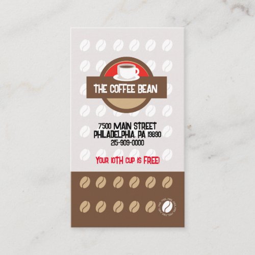 Modern Coffee Loyalty Punch Off Coupon Business