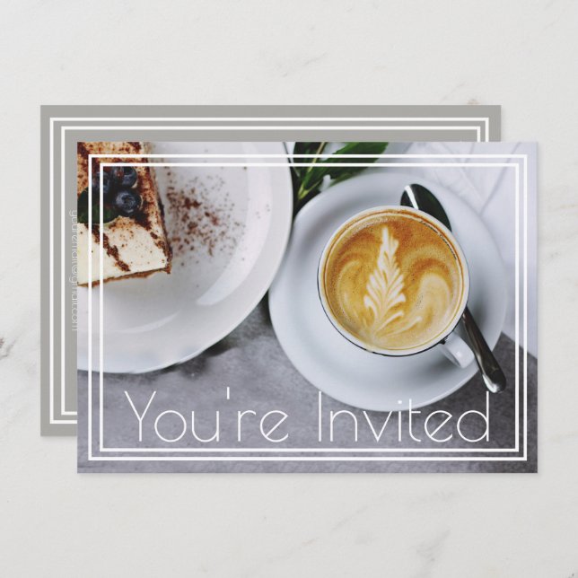 Modern Coffee Morning Invitation (Front/Back)
