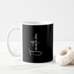 Modern Coffee Mugs Script Name Elegant Template