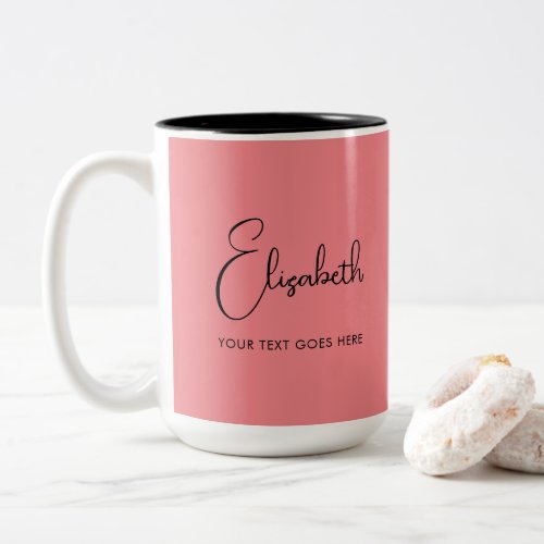 Modern Coffee Mugs Typography Text Name