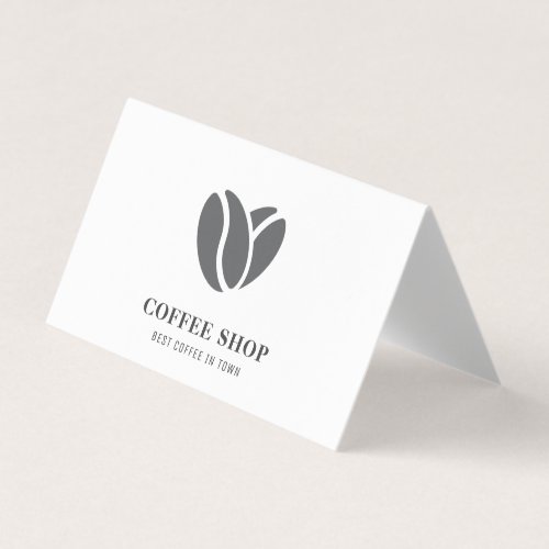 Modern Coffee Shop Black Professional Business Card