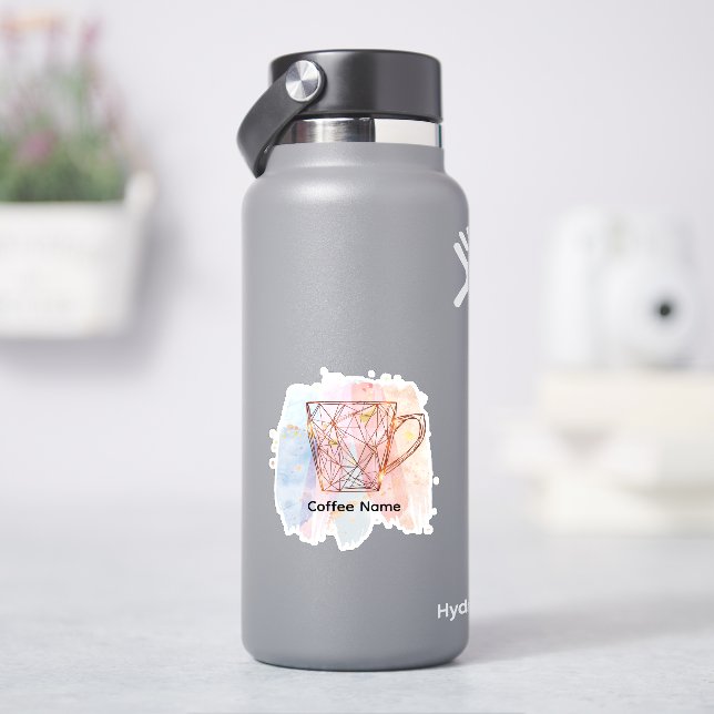 Modern Coffee Shop Café or Bar Custom Barista  Sticker (HydroFlask)