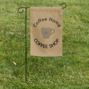 Modern Coffee Shop Café tea Bar Custom Barista Garden Flag
