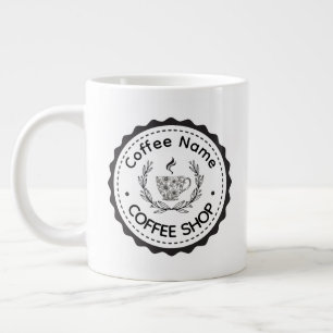 Modern Coffee Shop Café tea Bar Custom Barista Giant Coffee Mug