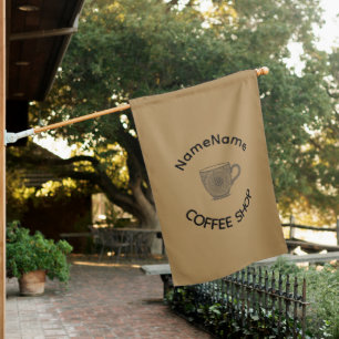 Modern Coffee Shop Café tea Bar Custom Barista House Flag