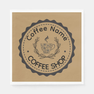 Modern Coffee Shop Café tea Bar Custom Barista Napkins
