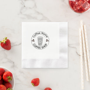 Modern Coffee Shop Café tea Bar Custom Barista Napkins