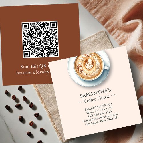 Modern Coffee Shop Professional Business Cards