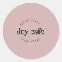 Modern Coffee Shop Sticker | Cafe Branding Label