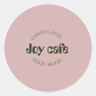 Modern Coffee Shop Sticker | Cafe Branding Label