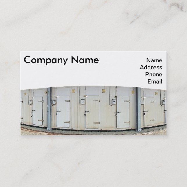 Modern Cold and Freezer Storage Facility Business Card (Front)