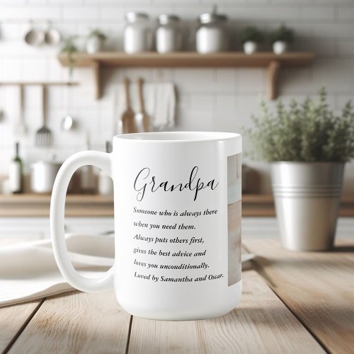 Modern Collage Best Grandpa Ever Beauty Gift Coffee Mug