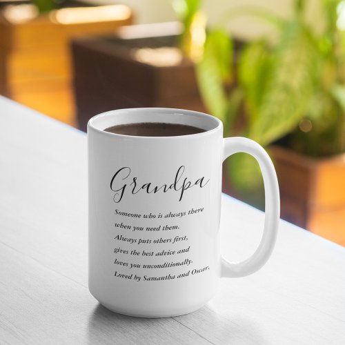 Modern Collage Best Grandpa Ever Beauty Gift Coffee Mug