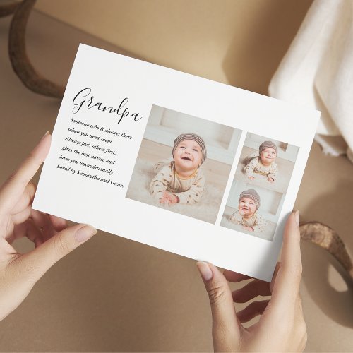 Modern Collage Best Grandpa Ever Beauty Gift Holiday Postcard
