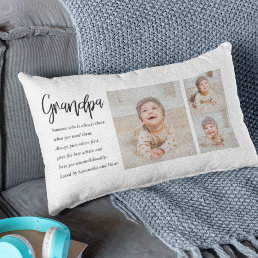 Modern Collage Best Grandpa Ever Beauty Gift Lumbar Pillow