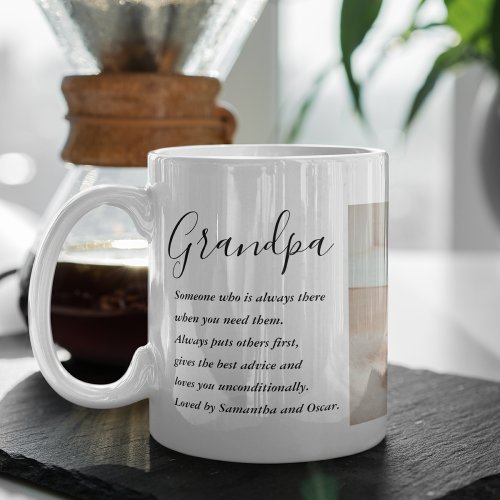 Modern Collage Best Grandpa Ever Beauty Gift Mug
