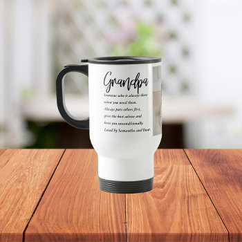 Modern Collage Best Grandpa Ever Beauty Gift Travel Mug by LovePattern at Zazzle