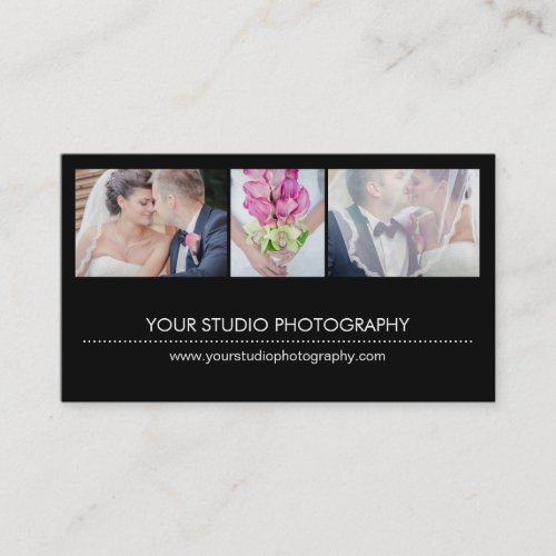 Modern Collage Business Card - Black