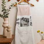 Modern Collage Couple Photo & Love You Beauty Gift Apron<br><div class="desc">Modern Collage Couple Photo & Love You Beauty Gift</div>