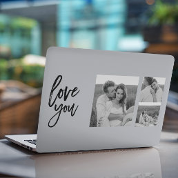 Modern Collage Couple Photo &amp; Love You Beauty Gift HP Laptop Skin