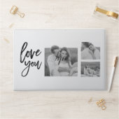 Modern Collage Couple Photo & Love You Beauty Gift HP Laptop Skin (Desk)
