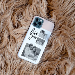 Modern Collage Couple Photo &amp; Love You Beauty Gift iPhone 11Pro Max Case