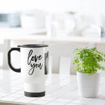 Modern Collage Couple Photo & Love You Beauty Gift Travel Mug<br><div class="desc">Modern Collage Couple Photo & Love You Beauty Gift</div>