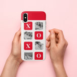 Modern Collage Couple Photo & Red XOXO iPhone XS Case<br><div class="desc">Modern Collage Couple Photo & Red XOXO</div>