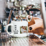 Modern Collage Couple Photo & Romantic Love Quote Espresso Cup<br><div class="desc">Modern Collage Couple Photo & Romantic Love Quote</div>