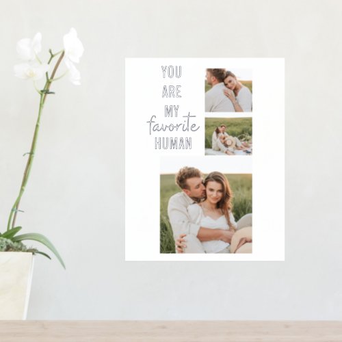 Modern Collage Couple Photo  Romantic Love Quote  Foil Prints