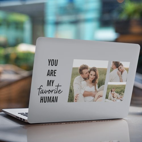 Modern Collage Couple Photo  Romantic Love Quote HP Laptop Skin