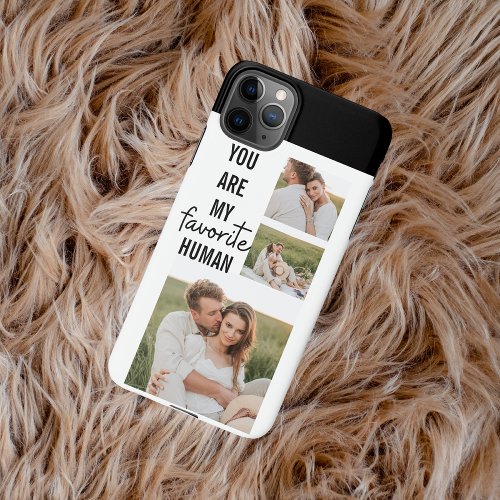 Modern Collage Couple Photo  Romantic Love Quote iPhone 11Pro Max Case