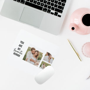 Modern Collage Couple Photo & Romantic Love Quote Mouse Pad