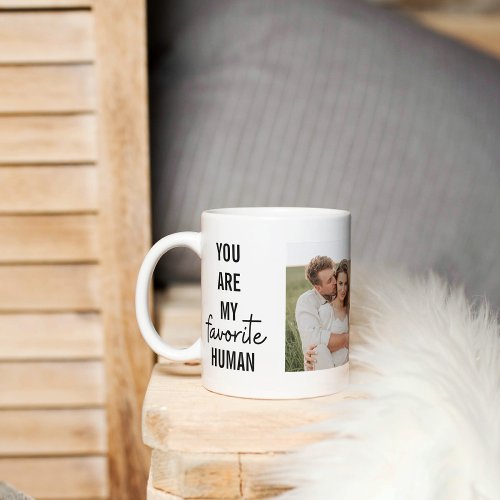 Modern Collage Couple Photo  Romantic Love Quote Mug