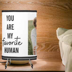 Modern Collage Couple Photo & Romantic Love Quote Tripod Lamp