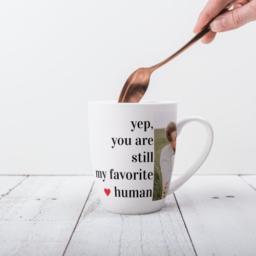 Modern Collage Couple Photo Romantic Quote Latte Mug