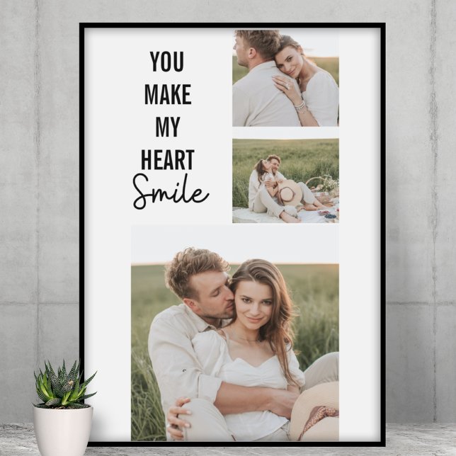 Modern Collage Couple Photo & Romantic QuoteCollag Poster (Creator Uploaded)