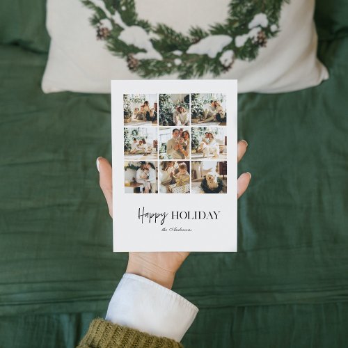 Modern Collage Family Photo  Happy Holiday