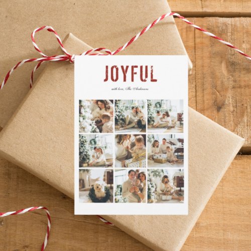 Modern Collage Family Photo  Happy Holiday JOYFUL